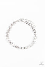 Load image into Gallery viewer, Out Like A SOCIALITE- White and Silver Bracelet- Paparazzi Accessories