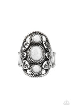 Load image into Gallery viewer, PALMS Up- White and Silver Ring- Paparazzi Accessories