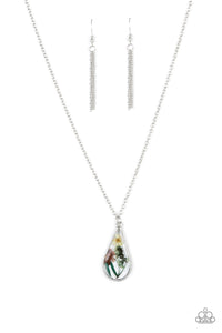 Pop Goes The Perennial- Multicolored Silver Necklace- Paparazzi Accessories