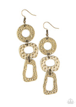 Load image into Gallery viewer, Prehistoric Prowl- Brass Earrings- Paparazzi Accessories