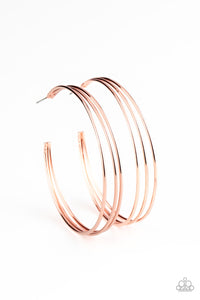 Rimmed Radiance- Copper Earrings- Paparazzi Accessories
