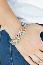 Load image into Gallery viewer, Ripe For The Picking- Purple and Silver Bracelet- Paparazzi Accessories