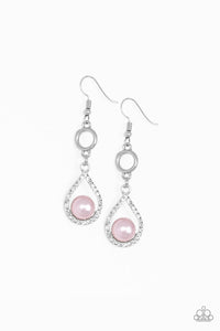 Roll Out The Ritz- Pink and Silver Earrings- Paparazzi Accessories