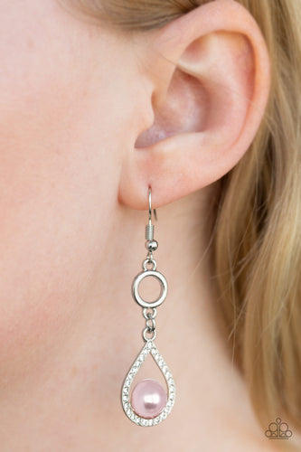 Roll Out The Ritz- Pink and Silver Earrings- Paparazzi Accessories