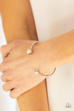 Load image into Gallery viewer, Romantically Rustic- White and Silver Bracelet- Paparazzi Accessories