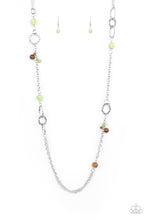 Load image into Gallery viewer, Sandstone Safari- Green and Silver Necklace- Paparazzi Accessories