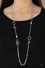 Load image into Gallery viewer, Sandstone Safari- Green and Silver Necklace- Paparazzi Accessories