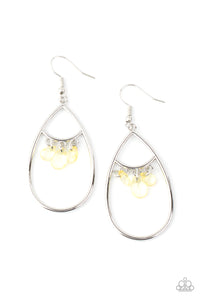 Shimmer Advisory- Yellow and Silver Earrings- Paparazzi Accessories