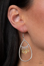 Load image into Gallery viewer, Shimmer Advisory- Yellow and Silver Earrings- Paparazzi Accessories