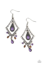 Load image into Gallery viewer, Southern Sunsets- Purple and Silver Earrings- Paparazzi Accessories