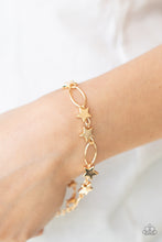 Load image into Gallery viewer, Stars and Sparks- Gold Bracelet- Paparazzi Accessories