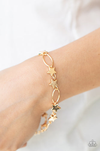 Stars and Sparks- Gold Bracelet- Paparazzi Accessories