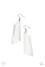 Load image into Gallery viewer, The Final Cut- White and Gunmetal Earrings- Paparazzi Accessories