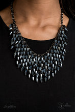 Load image into Gallery viewer, The Heather- Blue and Gunmetal Necklace- Paparazzi Accessories