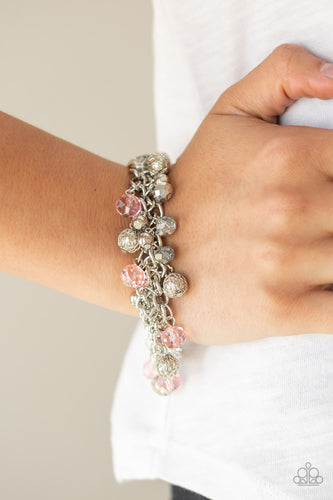 The Party Planner- Pink and Silver Bracelet- Paparazzi Accessories