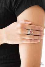 Load image into Gallery viewer, Timeless Tiaras- Red and Silver Ring- Paparazzi Accessories
