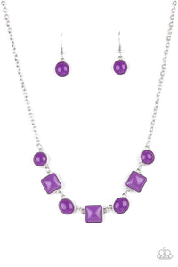 Trend Worthy- Purple and Silver Necklace- Paparazzi Accessories
