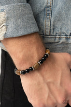 Load image into Gallery viewer, Unity- Brown and Black Bracelet- Paparazzi Accessories