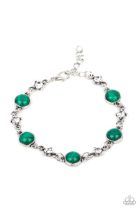 Use Your ILLUMINATION- Green and Silver Bracelet- Paparazzi Accessories