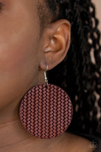 Load image into Gallery viewer, WEAVE Your Mark- Red and Silver Earrings- Paparazzi Accessories