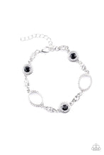 Load image into Gallery viewer, Wedding Day Demure- Black and Silver Bracelet- Paparazzi Accessories