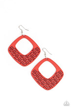 Load image into Gallery viewer, WOOD You Rather- Red Earrings- Paparazzi Accessories