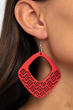 Load image into Gallery viewer, WOOD You Rather- Red Earrings- Paparazzi Accessories