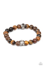 Load image into Gallery viewer, ZEN Commandments- Brown and Silver Bracelet- Paparazzi Accessories