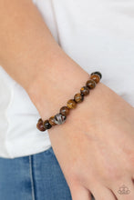 Load image into Gallery viewer, ZEN Commandments- Brown and Silver Bracelet- Paparazzi Accessories