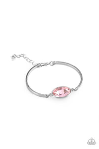 Definitely Dashing- Pink and Silver Bracelet- Paparazzi Accessories