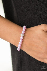 I'm Here For The Bride- Purple and White Bracelet- Paparazzi Accessories