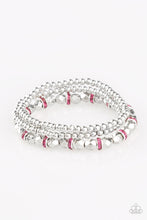 Load image into Gallery viewer, Let There BEAM Light- Pink and Silver Bracelets- Paparazzi Accessories