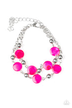 Load image into Gallery viewer, One BAY At A Time- Pink and Silver Bracelet- Paparazzi Accessories