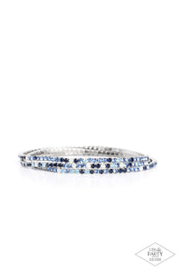 Sugar and ICE - Blue and Silver Bracelet- Paparazzi Accessories