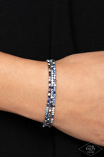 Load image into Gallery viewer, Sugar and ICE - Blue and Silver Bracelet- Paparazzi Accessories