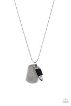 Load image into Gallery viewer, Proud Patriot - Black and Silver Necklace- Paparazzi Accessories