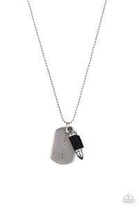 Proud Patriot - Black and Silver Necklace- Paparazzi Accessories