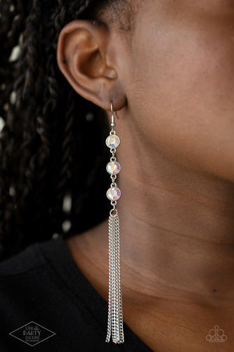 Moved to TIERS - Multicolored Silver Earrings- Paparazzi Accessories