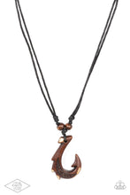 Load image into Gallery viewer, Off The Hook- Brown and Black Necklace- Paparazzi Accessories