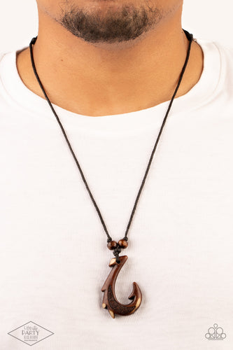Off The Hook- Brown and Black Necklace- Paparazzi Accessories