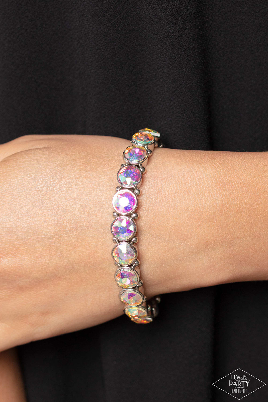 Sugar-Coated Sparkle - Multicolored Silver Bracelet- Paparazzi Accessories