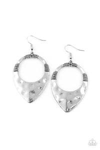 Instinctively Industrial - Silver Earrings- Paparazzi Accessories
