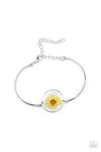 Cottage Season - Yellow and Silver Bracelet- Paparazzi Accessories