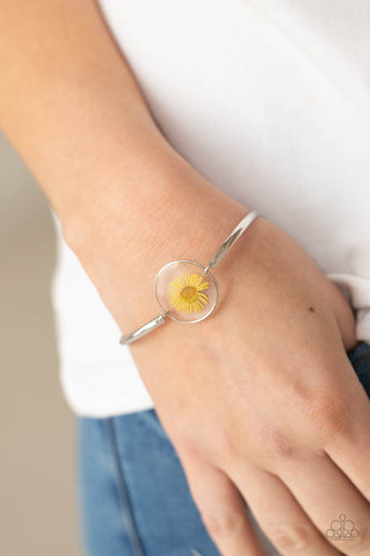 Cottage Season - Yellow and Silver Bracelet- Paparazzi Accessories