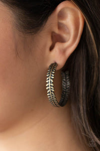 Laurel Gardens - Brass Earrings- Paparazzi Accessories