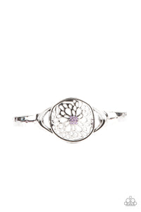 Modern Meadow - Purple and Silver Bracelet- Paparazzi Accessories