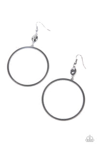 Work That Circuit - Silver Earrings- Paparazzi Accessories