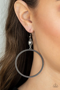 Work That Circuit - Silver Earrings- Paparazzi Accessories