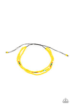 Load image into Gallery viewer, Basecamp Boyfriend - Yellow and Black Bracelet- Paparazzi Accessories