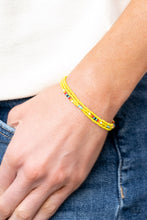 Load image into Gallery viewer, Basecamp Boyfriend - Yellow and Black Bracelet- Paparazzi Accessories